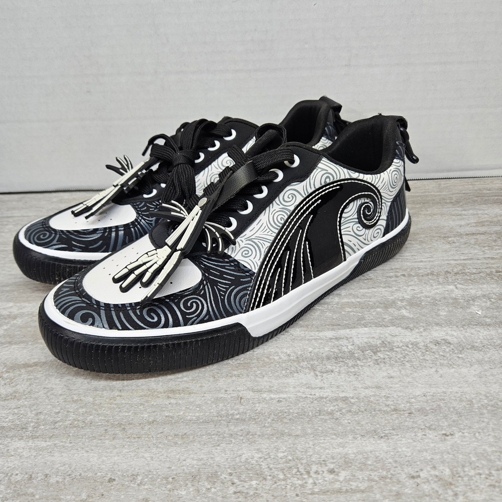 Disney Nightmare Before Christmas Ground Up Mens 9 Sneakers Skeleton Hand Black‎ - Picture 3 of 5